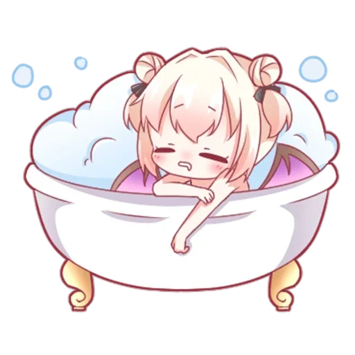 🛀 Стикер «Маленькая Дьяволица» для Telegram