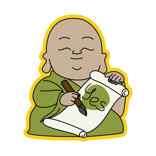 👍 Стикер «little buddha» для Telegram