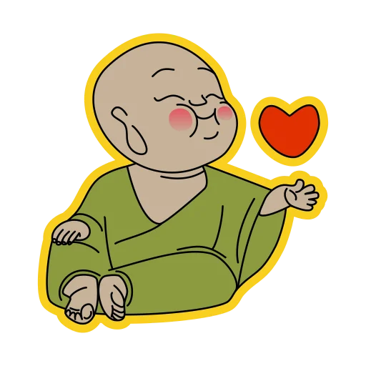 ❤️ Стикер «little buddha» для Telegram