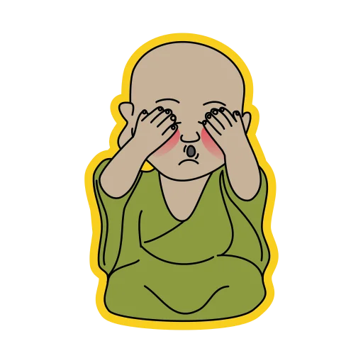 😱 Стикер «little buddha» для Telegram