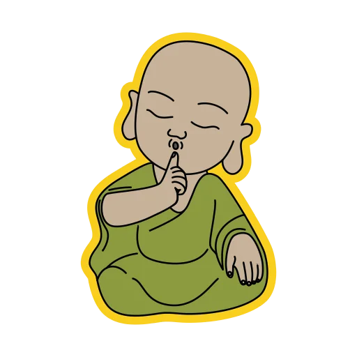 🤫 Стикер «little buddha» для Telegram