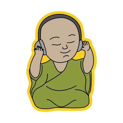 🎵 Стикер «little buddha» для Telegram