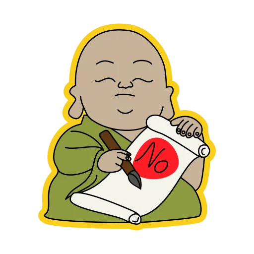👎 Стикер «little buddha» для Telegram