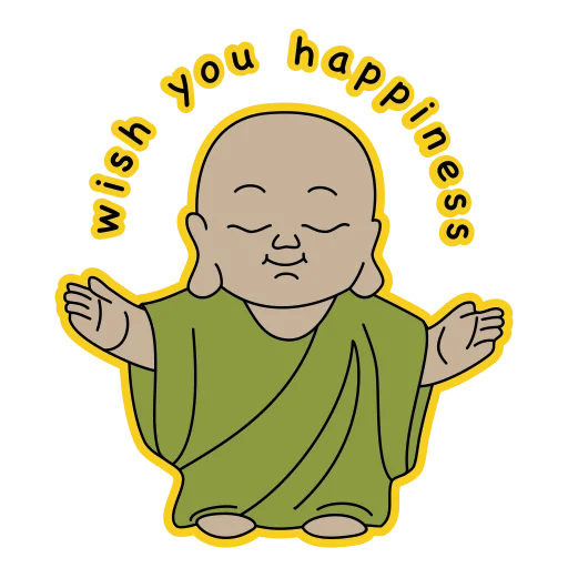 😇 Стикер «little buddha» для Telegram