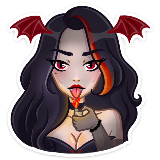 😈 Стикер «Новогодняя Лилит» для Telegram