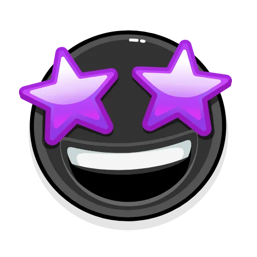 Стикер 6 Violet emoji