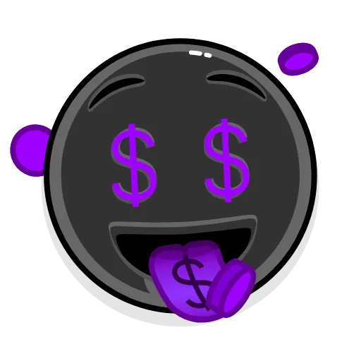 Стикер 14 Violet emoji