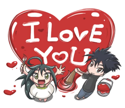 ❤ Стикер «Lily & Marigold (Jun Lemon)» для Telegram
