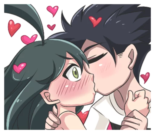😘 Стикер «Lily & Marigold (Jun Lemon)» для Telegram