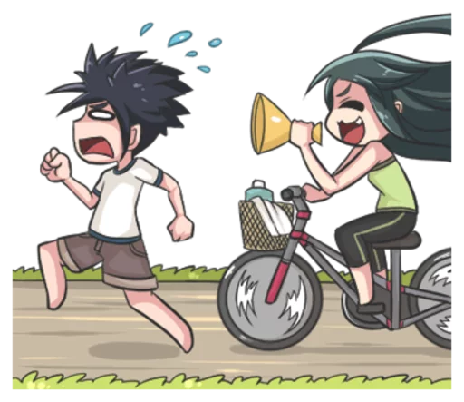 🏃 Стикер «Lily & Marigold (Jun Lemon)» для Telegram