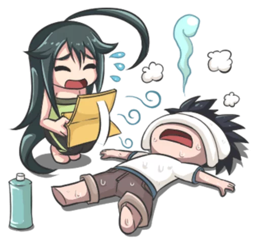 😷 Стикер «Lily & Marigold (Jun Lemon)» для Telegram
