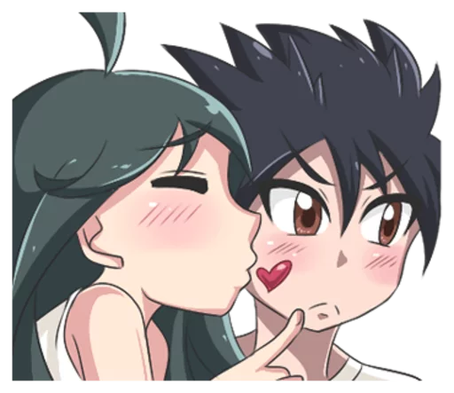 😘 Стикер «Lily & Marigold (Jun Lemon)» для Telegram
