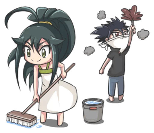 💪 Стикер «Lily & Marigold (Jun Lemon)» для Telegram