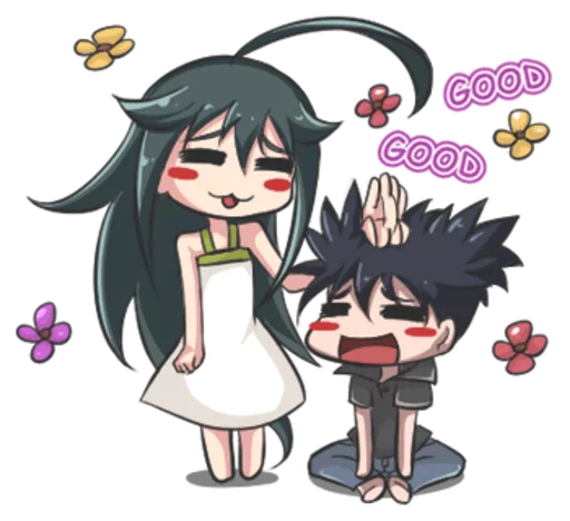 🤗 Стикер «Lily & Marigold (Jun Lemon)» для Telegram