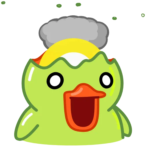 🤯 Стикер «Lime Duck» для Telegram