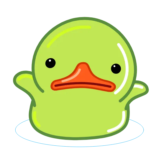 🤷‍♂ Стикер «Lime Duck» для Telegram