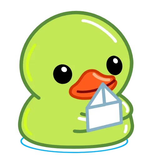 Стикерпак Lime Duck для Telegram