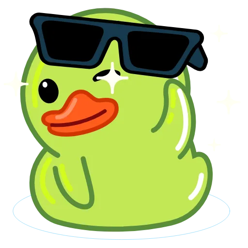 😎 Стикер «Lime Duck» для Telegram