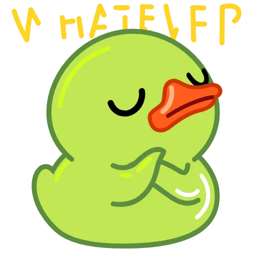 🙄 Стикер «Lime Duck» для Telegram