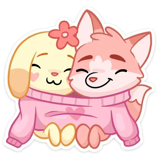 ☺️ Стикер «Лин и Ли без надписей» для Telegram