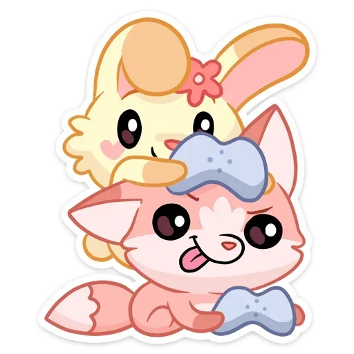 😋 Стикер «Лин и Ли без надписей» для Telegram