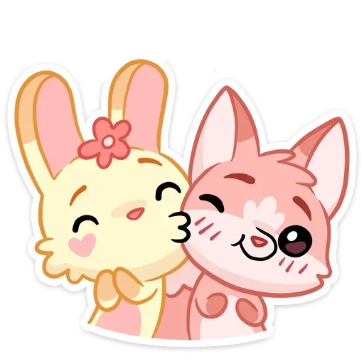 😘 Стикер «Лин и Ли без надписей» для Telegram
