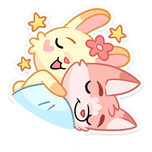 😴 Стикер «Лин и Ли без надписей» для Telegram