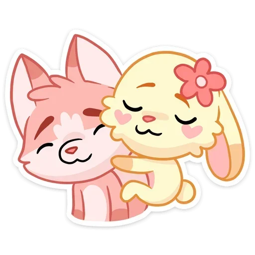 🤗 Стикер «Лин и Ли без надписей» для Telegram