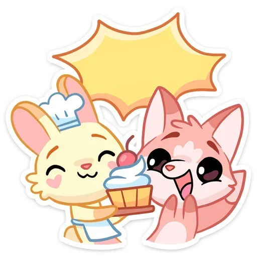 🍰 Стикер «Лин и Ли без надписей» для Telegram