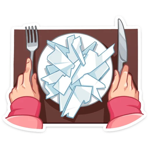 🍽 Стикер «Лина» для Telegram