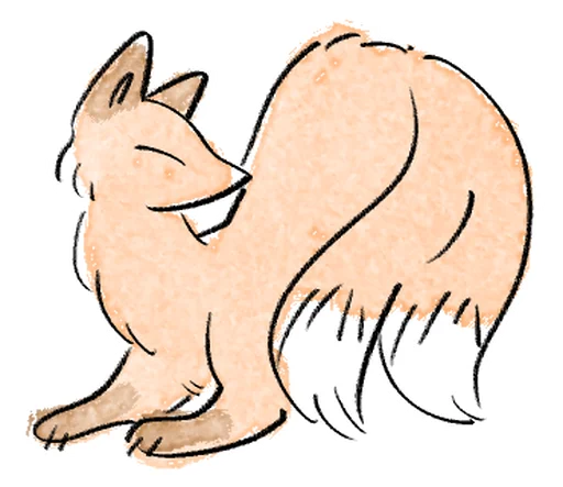 Стикерпак Kitsune friend для Telegram