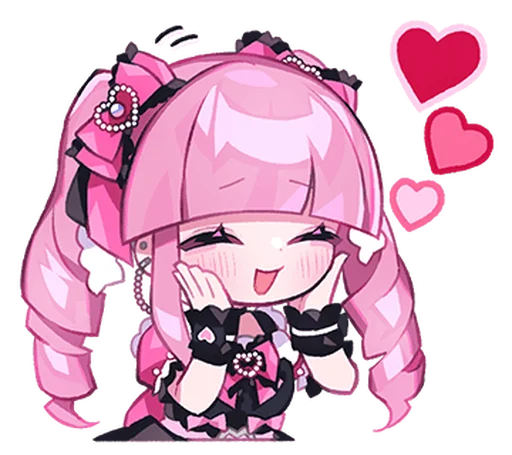 💕 Стикер «Moeru Mimin» для Telegram