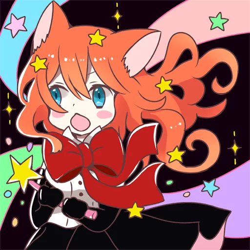 ✨ Стикер «A Magic Cat Girl» для Telegram