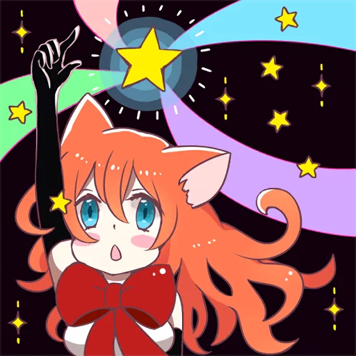 ✨ Стикер «A Magic Cat Girl» для Telegram
