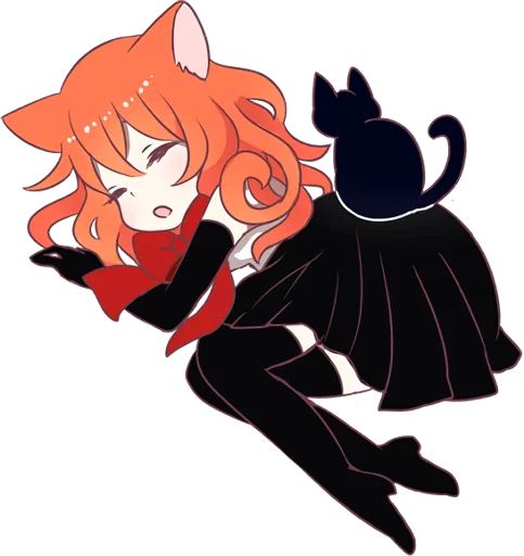 😴 Стикер «A Magic Cat Girl» для Telegram
