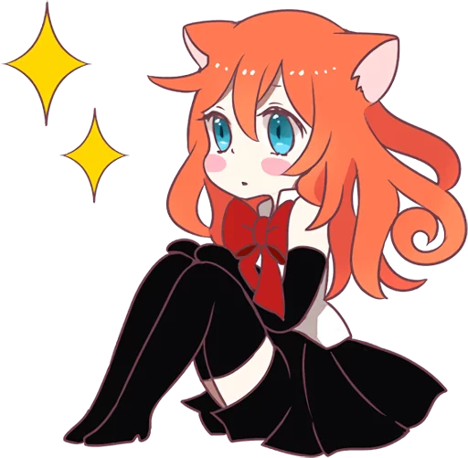 😶 Стикер «A Magic Cat Girl» для Telegram