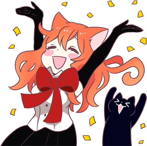 🎉 Стикер «A Magic Cat Girl» для Telegram