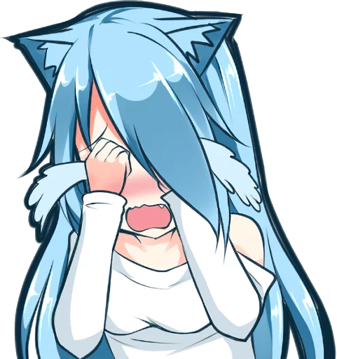 😭 Стикер «Mukineko» для Telegram