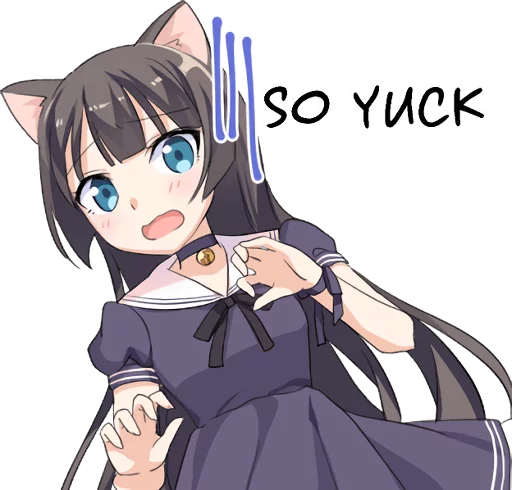 😰 Стикер «Tsundere Cat Girl Miyako» для Telegram