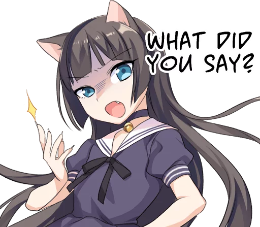 😠 Стикер «Tsundere Cat Girl Miyako» для Telegram