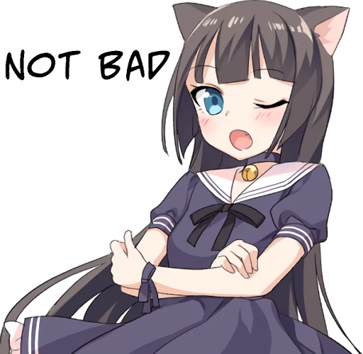 😉 Стикер «Tsundere Cat Girl Miyako» для Telegram