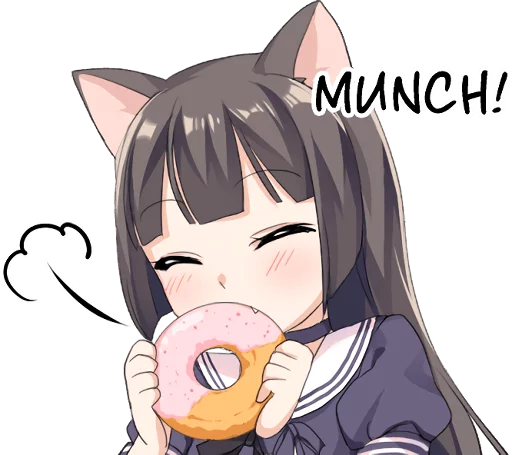 🍩 Стикер «Tsundere Cat Girl Miyako» для Telegram