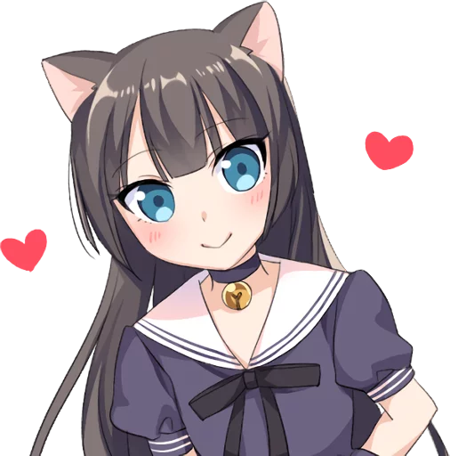 😚 Стикер «Tsundere Cat Girl Miyako» для Telegram