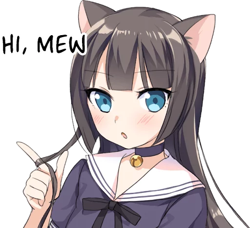 👋 Стикер «Tsundere Cat Girl Miyako» для Telegram
