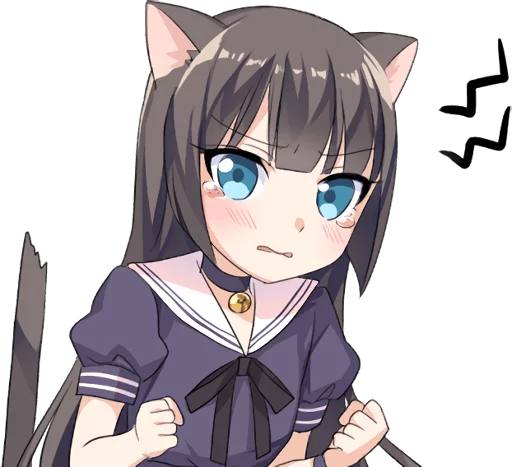 😖 Стикер «Tsundere Cat Girl Miyako» для Telegram