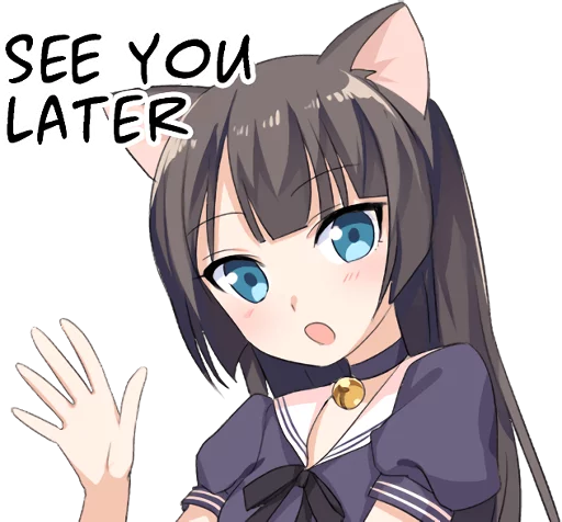 👋 Стикер «Tsundere Cat Girl Miyako» для Telegram