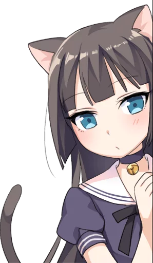 👀 Стикер «Tsundere Cat Girl Miyako» для Telegram