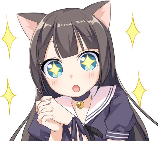 😍 Стикер «Tsundere Cat Girl Miyako» для Telegram
