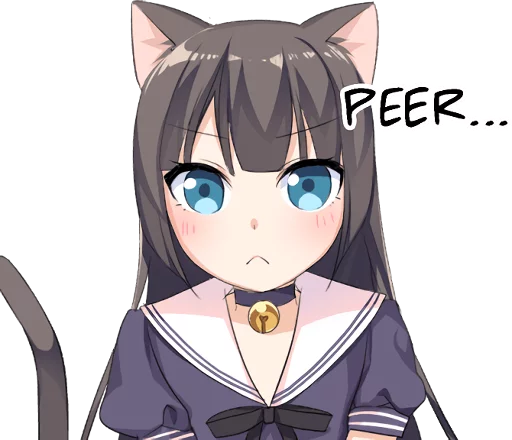 👀 Стикер «Tsundere Cat Girl Miyako» для Telegram