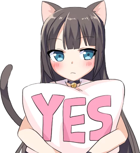 ⭕ Стикер «Tsundere Cat Girl Miyako» для Telegram